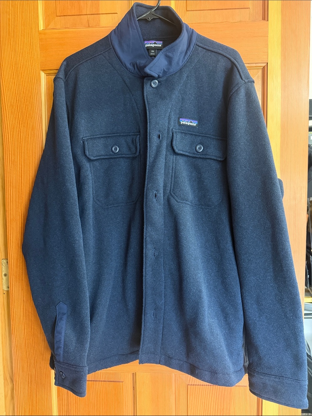 Patagonia Men’s XXL Blue Fleece Shirt Jacket Shacket 4 Pockets